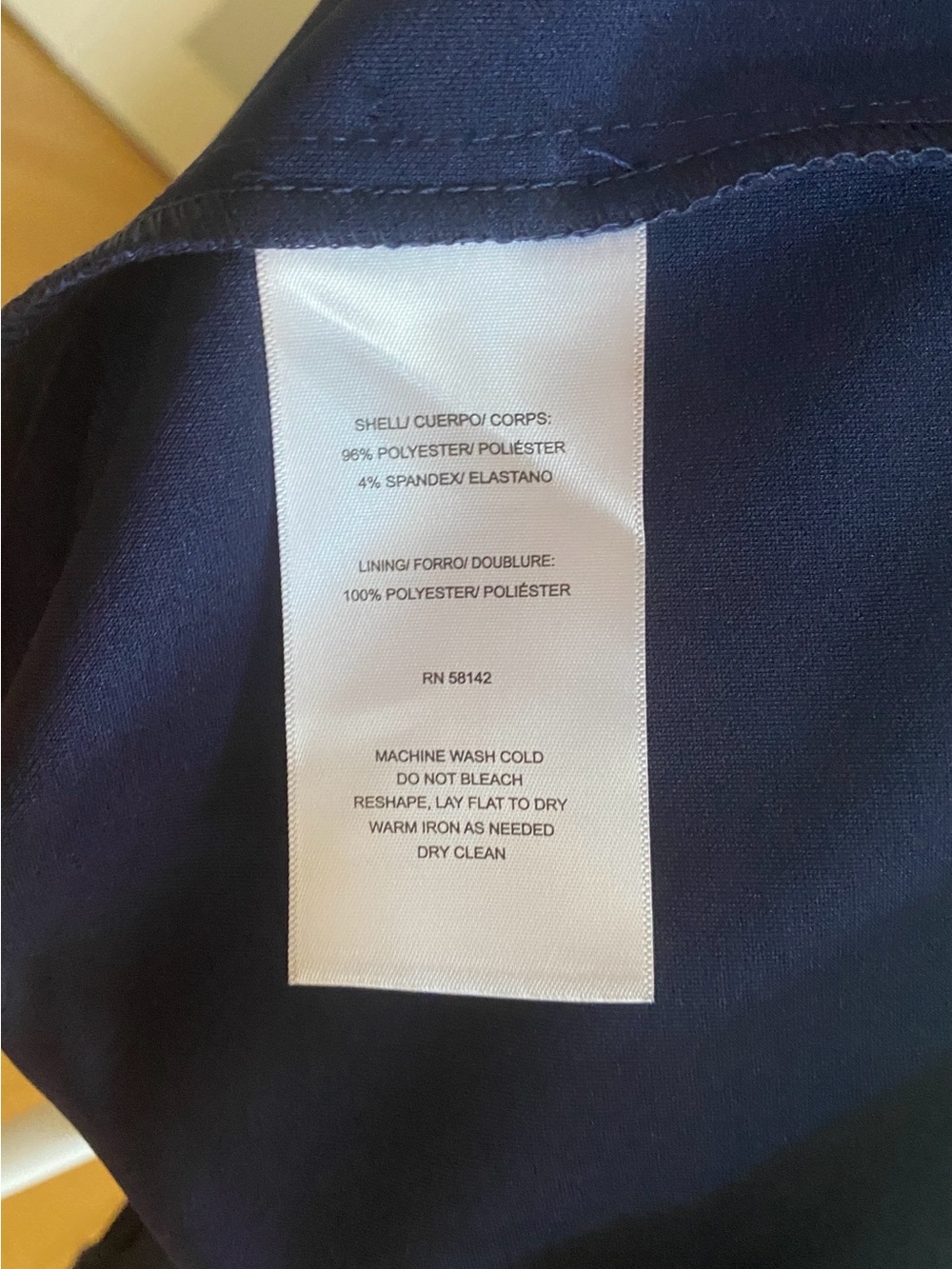 London Times Navy Peplum Midi Dress - Picture 7 of 7